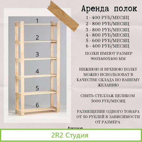 Аренда полки в магазине
