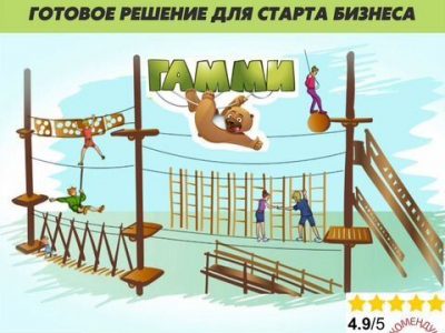 Готовый бизнес франшиза. Веревочный парк