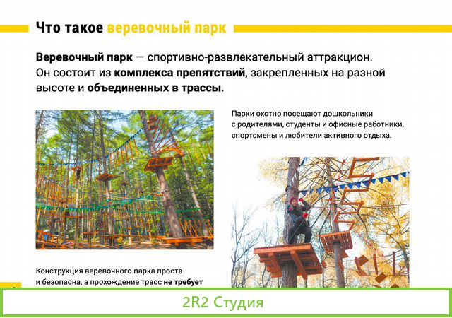 Готовый бизнес франшиза. Веревочный парк