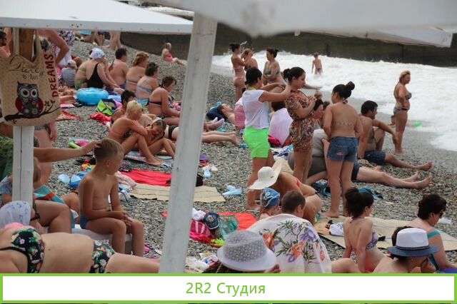 Хот-доги, картофель фри на пляже в Адлере, 2022