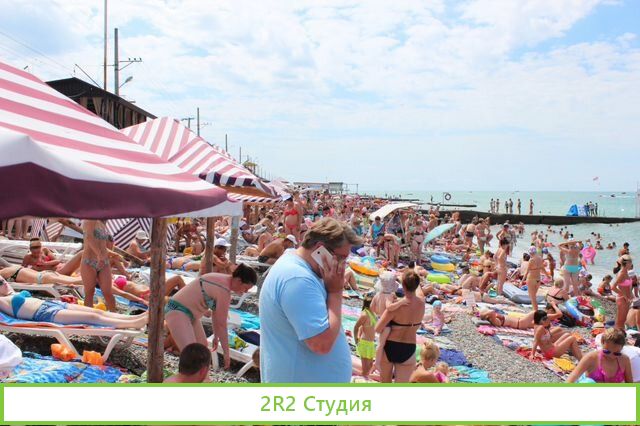 Кафе с шашлычкой на пляже в Адлере, 2022г