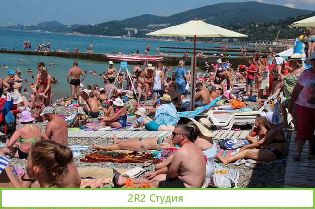 Лаундж-кафе на пляже в Адлере, 2022 год