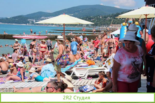 Лаундж-кафе на пляже в Адлере, 2022 год