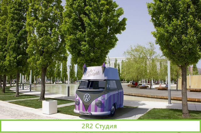 Мини Фудтрак VW T1, Ретро-Фургон, Кофейня на колес