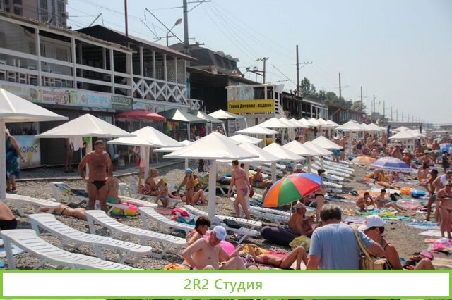 Смузи-бар на пляже в Адлере, сезон 2022 года