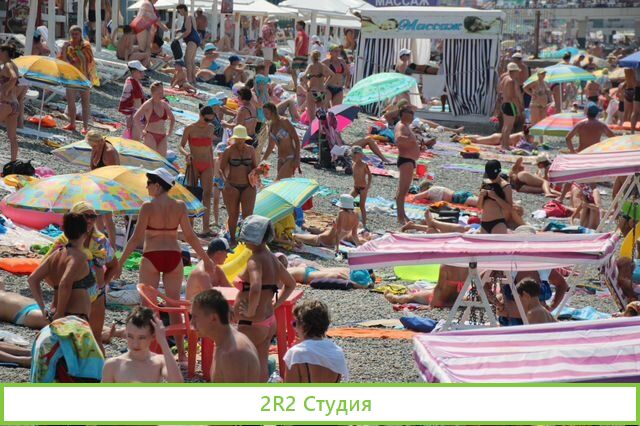 Смузи-бар на пляже в Адлере, сезон 2022 года